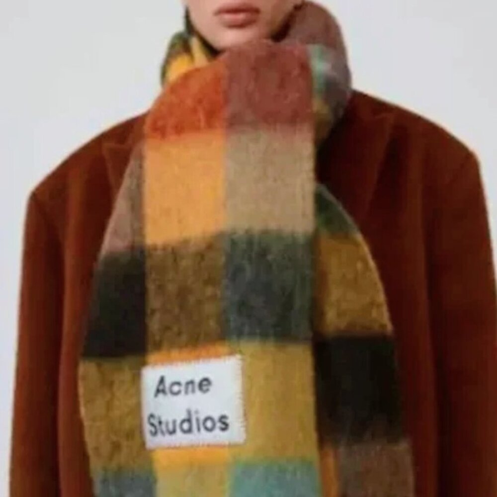 Acne Studios Classic Mohair/Alpaca Scarf, Oversized, multicolored
